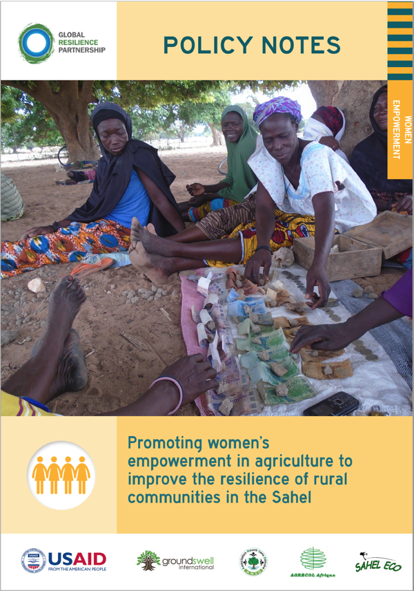 Promoting Women's Empowerment in Agriculture to Improve the Resilience of Rural Communities in the Sahel