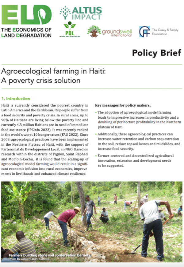 An assessment of the economics of agroecological farming in Haiti