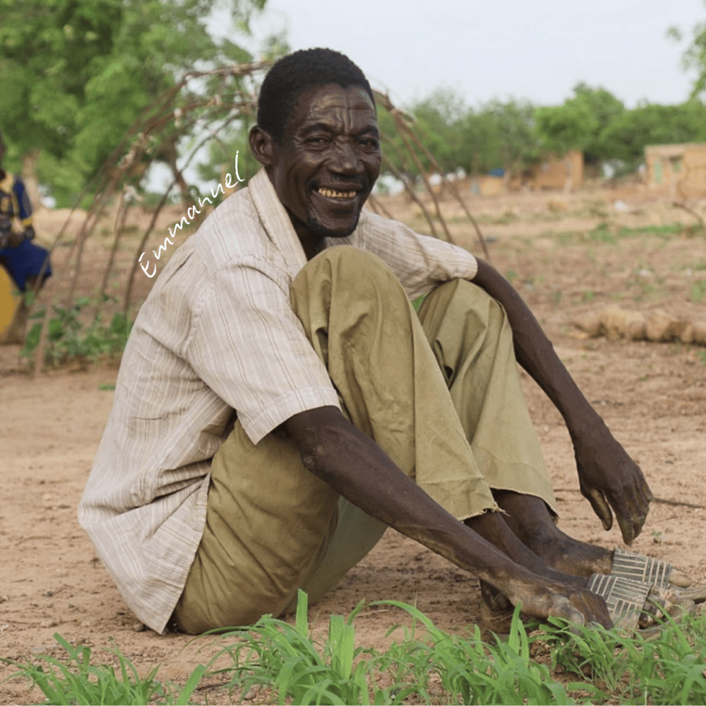 A small-scale agroecological farmer in Burkina Faso