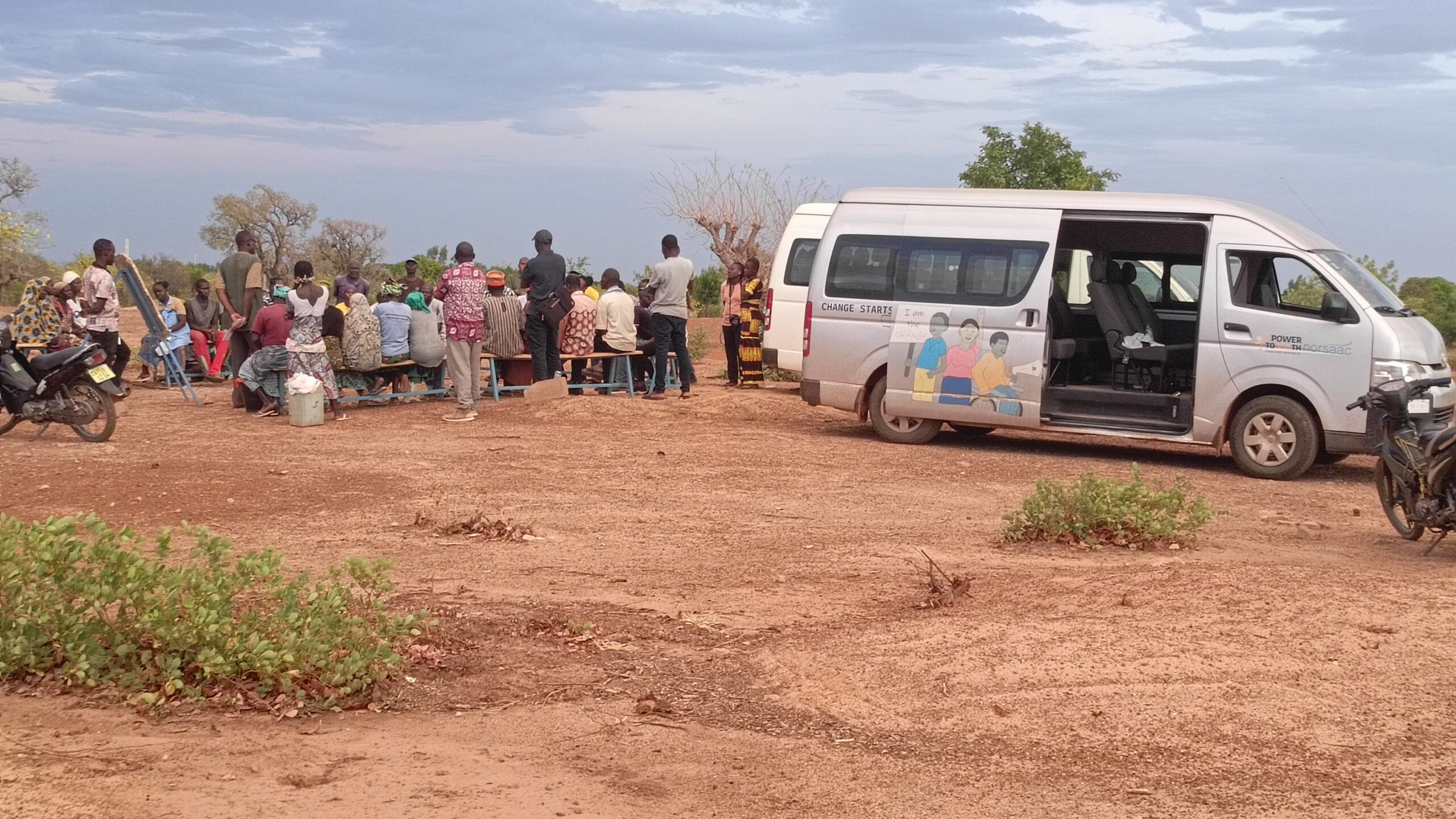 Youth caravan learning about agroecology in West Africa