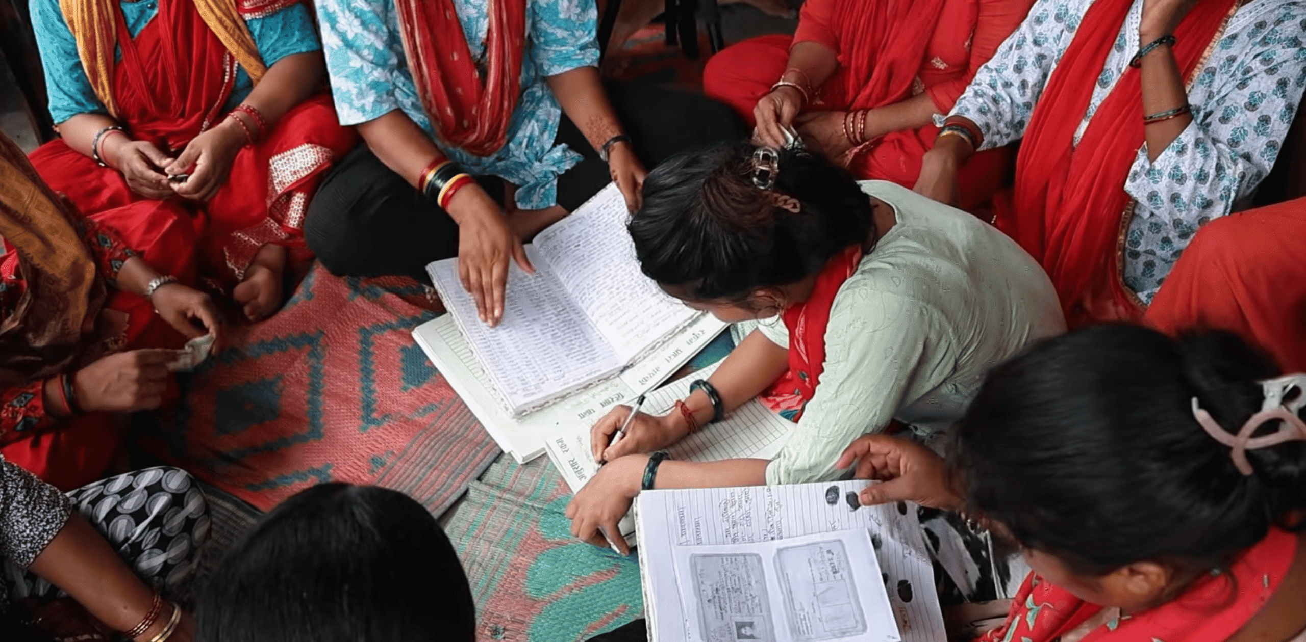 A women's savings and credit group in Nepal